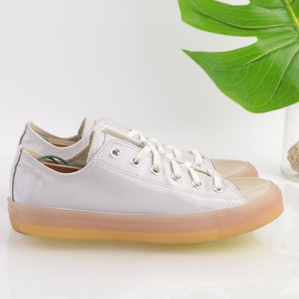 Converse Chuck Taylor Womens Glow Sneakers Size 9 Light Purple Patent Shoes Low - Picture 7 of 12